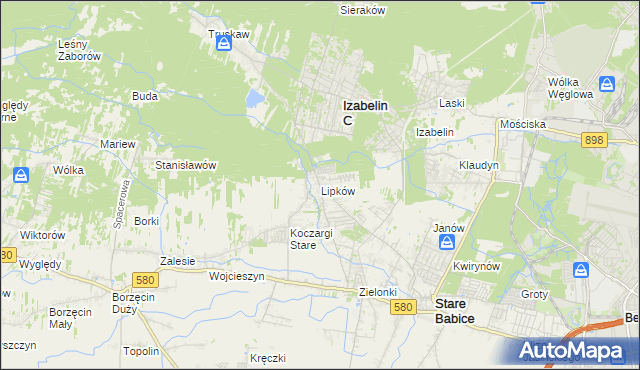 mapa Lipków, Lipków na mapie Targeo