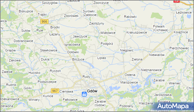 mapa Liplas, Liplas na mapie Targeo