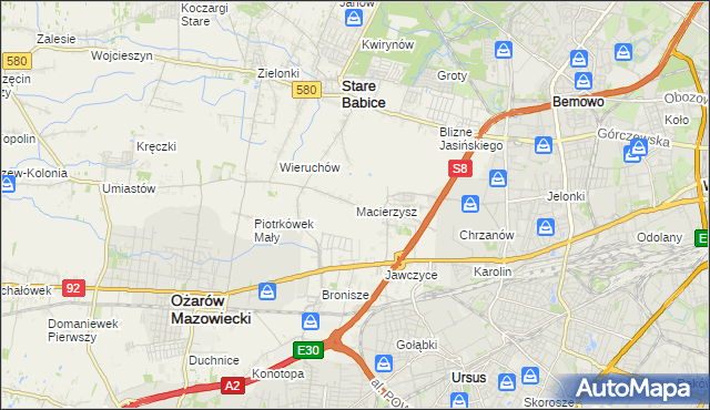 mapa Macierzysz, Macierzysz na mapie Targeo