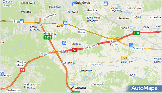mapa Michałówek gmina Wiązowna, Michałówek gmina Wiązowna na mapie Targeo