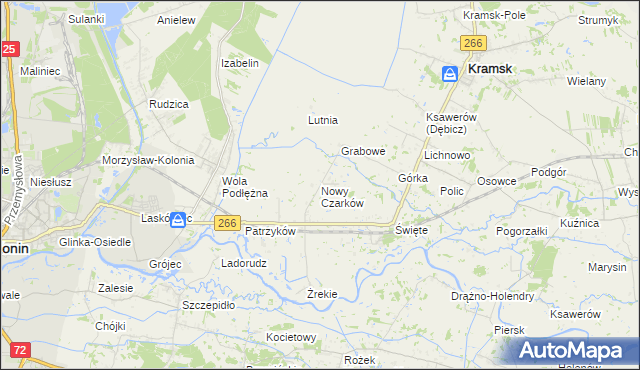 mapa Nowy Czarków, Nowy Czarków na mapie Targeo