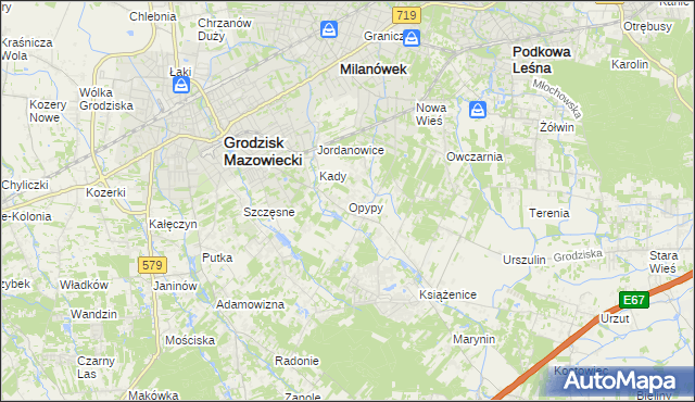 mapa Opypy, Opypy na mapie Targeo