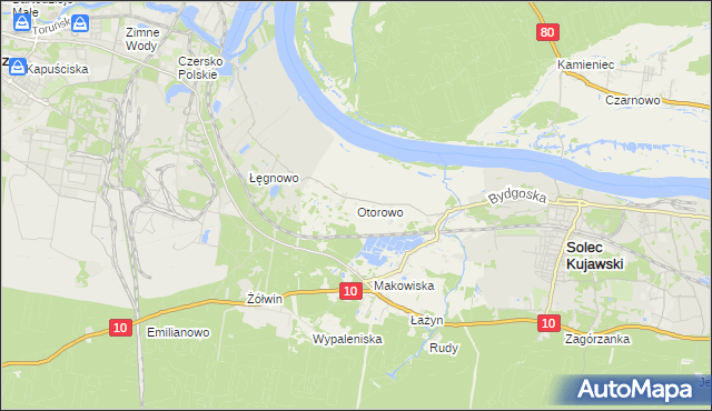 mapa Otorowo gmina Solec Kujawski, Otorowo gmina Solec Kujawski na mapie Targeo