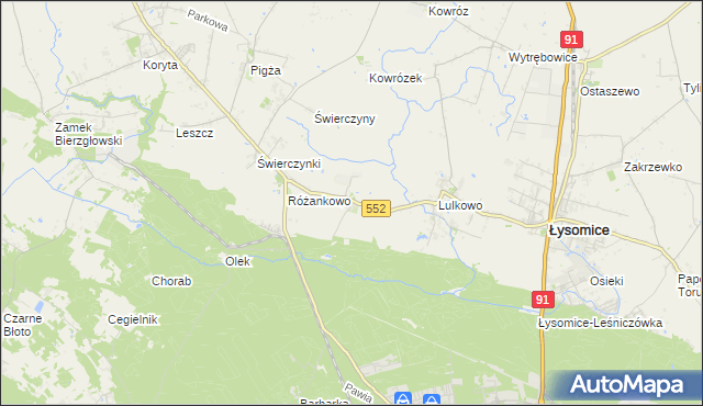 mapa Piwnice gmina Łysomice, Piwnice gmina Łysomice na mapie Targeo