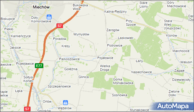 mapa Pojałowice, Pojałowice na mapie Targeo