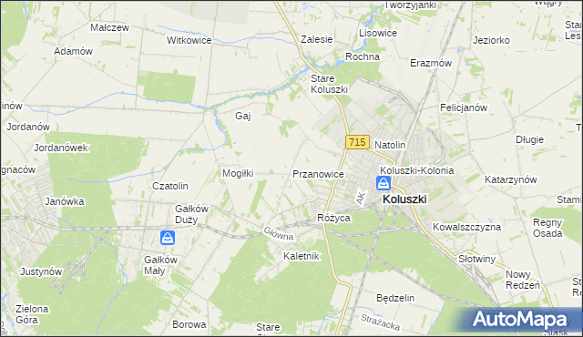 mapa Przanowice, Przanowice na mapie Targeo
