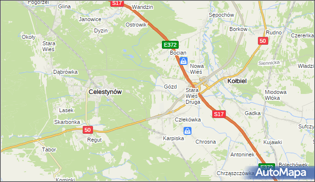 mapa Skorupy, Skorupy na mapie Targeo