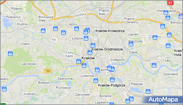 mapa Stare Miasto gmina Kraków, Stare Miasto gmina Kraków na mapie Targeo