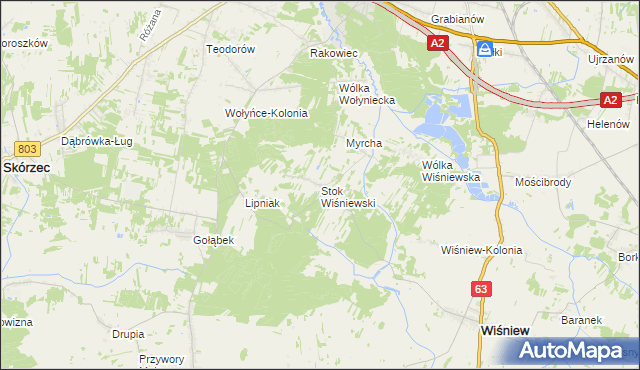 mapa Stok Wiśniewski, Stok Wiśniewski na mapie Targeo