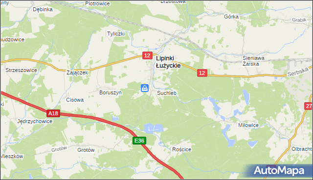 mapa Suchleb, Suchleb na mapie Targeo