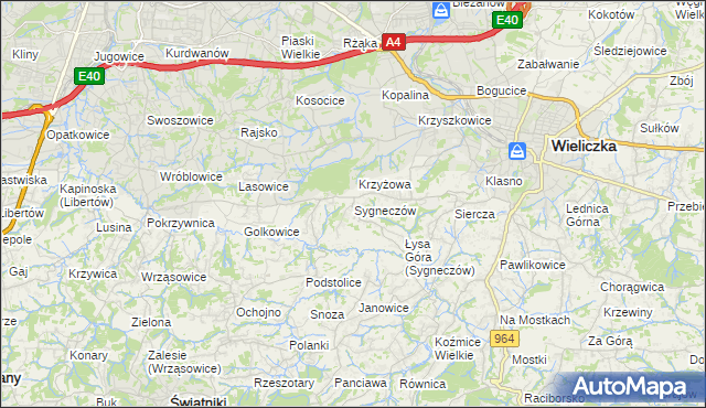 mapa Sygneczów, Sygneczów na mapie Targeo