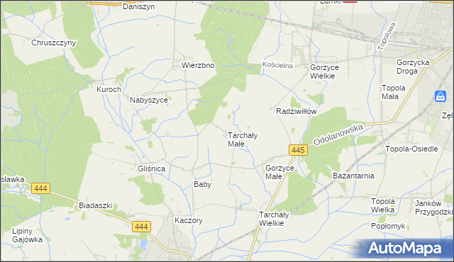 mapa Tarchały Małe, Tarchały Małe na mapie Targeo