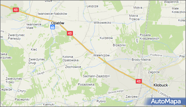 mapa Waleńczów, Waleńczów na mapie Targeo
