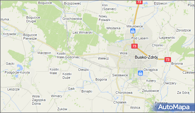 mapa Wełecz, Wełecz na mapie Targeo