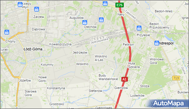 mapa Wiskitno A-Las, Wiskitno A-Las na mapie Targeo
