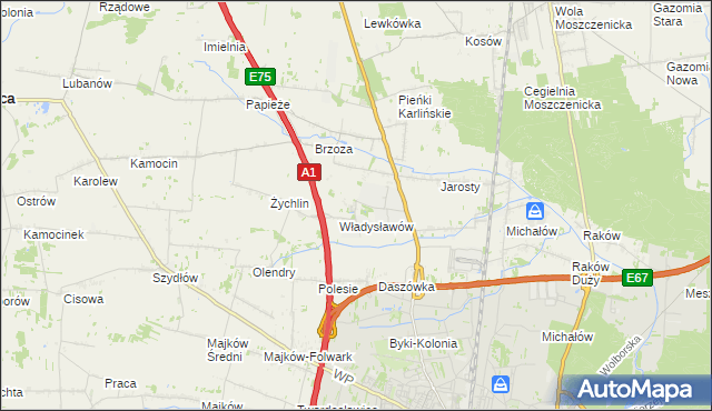 mapa Wola Bykowska, Wola Bykowska na mapie Targeo