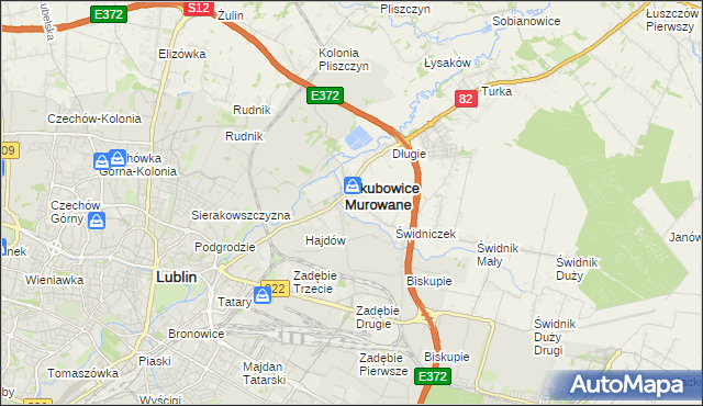 mapa Wólka powiat lubelski, Wólka powiat lubelski na mapie Targeo