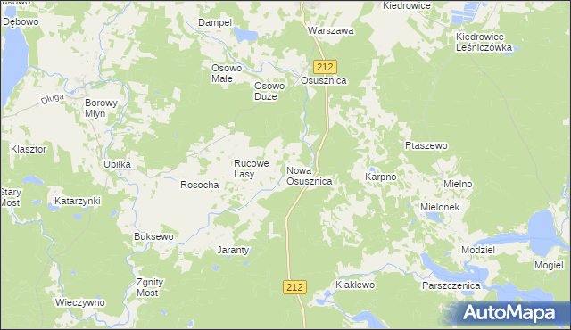 mapa Nowa Osusznica, Nowa Osusznica na mapie Targeo