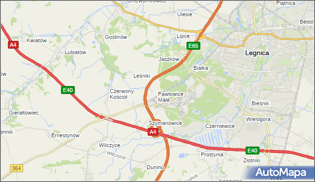 mapa Pawłowice Małe gmina Krotoszyce, Pawłowice Małe gmina Krotoszyce na mapie Targeo