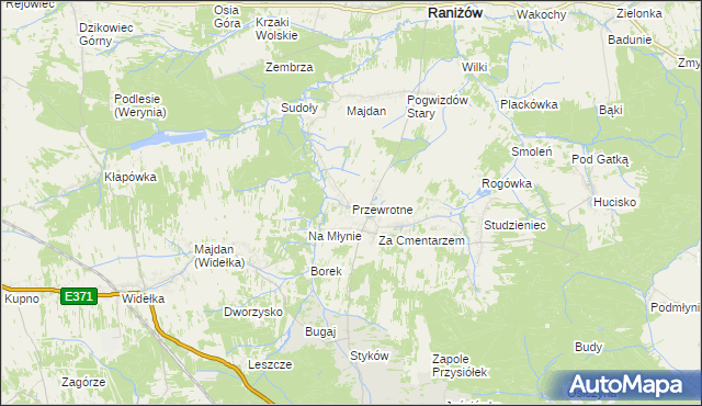 mapa Przewrotne, Przewrotne na mapie Targeo