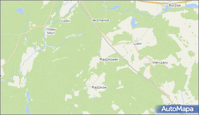 mapa Radzikówek, Radzikówek na mapie Targeo