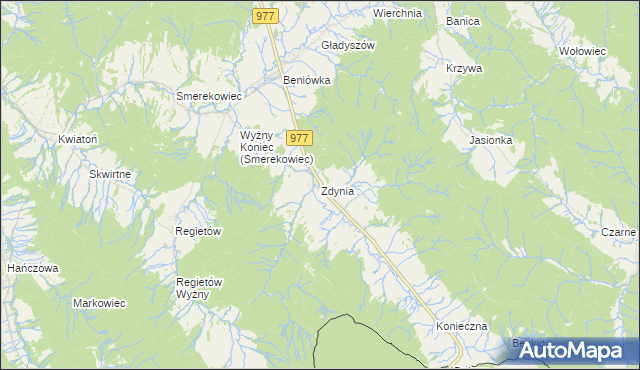 mapa Zdynia, Zdynia na mapie Targeo