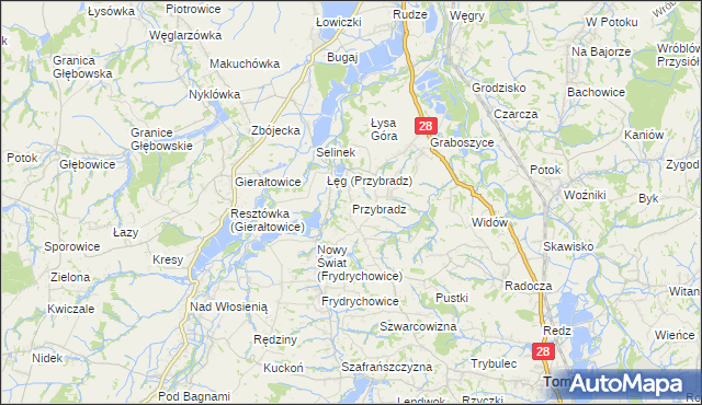 mapa Przybradz, Przybradz na mapie Targeo