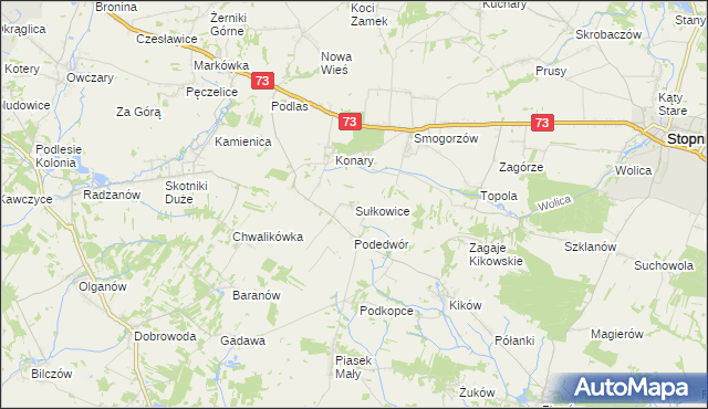 mapa Sułkowice gmina Solec-Zdrój, Sułkowice gmina Solec-Zdrój na mapie Targeo