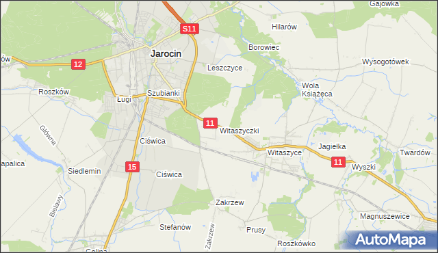 mapa Witaszyczki, Witaszyczki na mapie Targeo