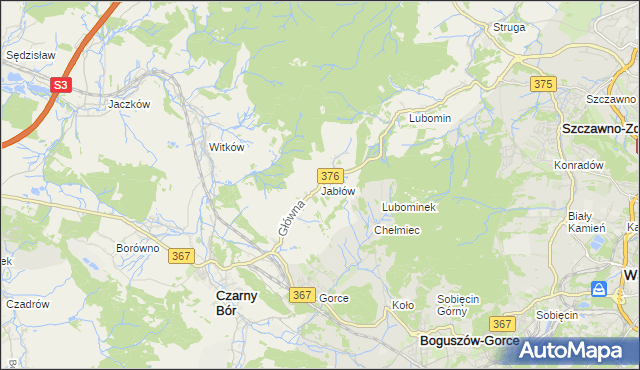 mapa Jabłów, Jabłów na mapie Targeo