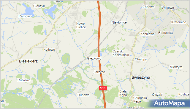 mapa Kłokęcin, Kłokęcin na mapie Targeo