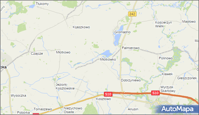 mapa Młotkówko, Młotkówko na mapie Targeo