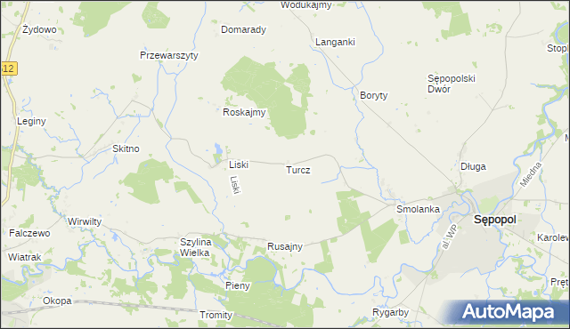 mapa Turcz, Turcz na mapie Targeo