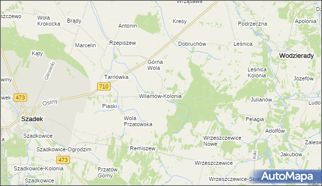 mapa Wilamów-Parcela, Wilamów-Parcela na mapie Targeo