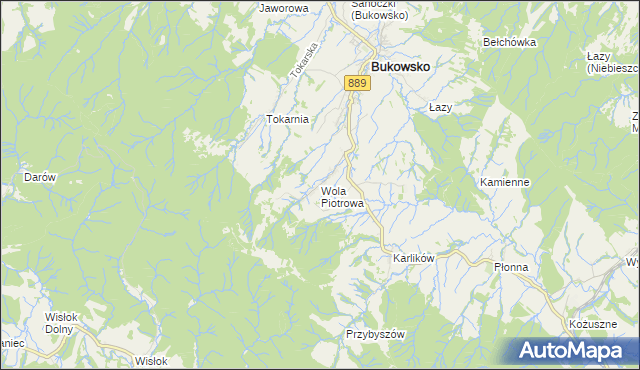 mapa Wola Piotrowa, Wola Piotrowa na mapie Targeo