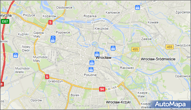 mapa Wrocławia, Wrocław na mapie Targeo