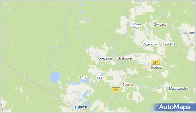 mapa Gręzawa, Gręzawa na mapie Targeo