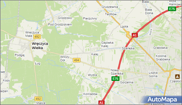 mapa Kalej, Kalej na mapie Targeo