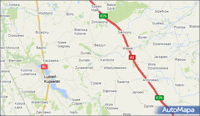 mapa Kanibród, Kanibród na mapie Targeo