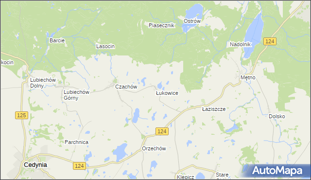 mapa Łukowice, Łukowice na mapie Targeo