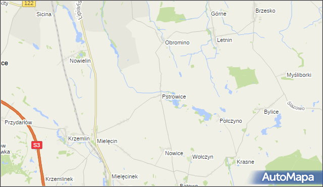 mapa Pstrowice, Pstrowice na mapie Targeo