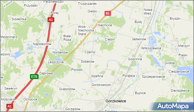 mapa Sobakówek, Sobakówek na mapie Targeo