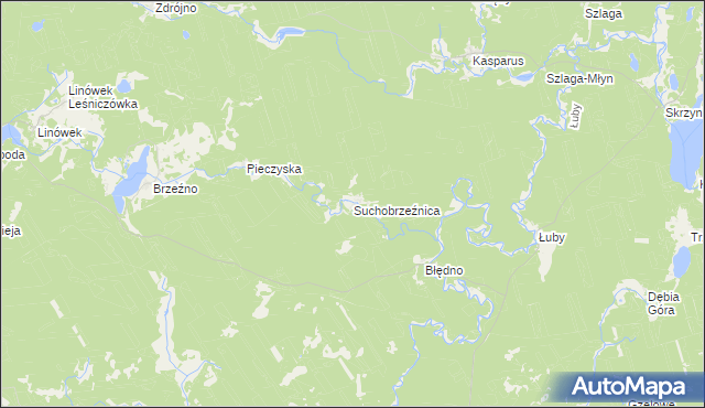 mapa Suchobrzeźnica, Suchobrzeźnica na mapie Targeo