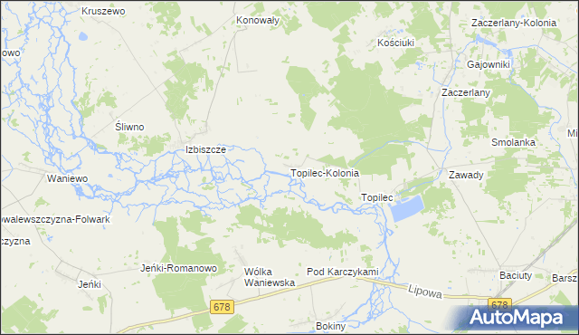 mapa Topilec-Kolonia, Topilec-Kolonia na mapie Targeo