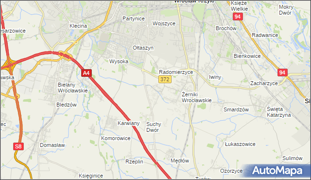 mapa Biestrzyków, Biestrzyków na mapie Targeo