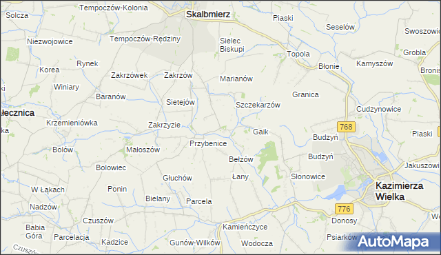 mapa Boszczynek, Boszczynek na mapie Targeo