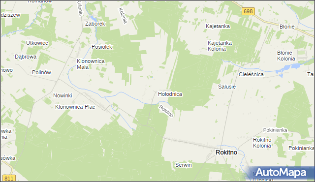 mapa Hołodnica, Hołodnica na mapie Targeo