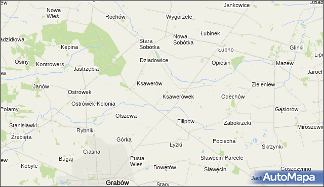 mapa Ksawerówek, Ksawerówek na mapie Targeo