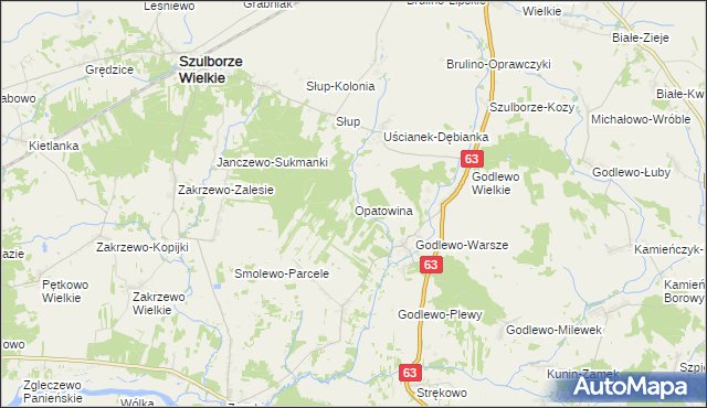 mapa Opatowina, Opatowina na mapie Targeo