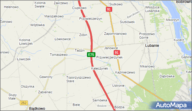 mapa Przywieczerzynek, Przywieczerzynek na mapie Targeo